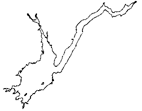 Outline of the Great Sacandaga Lake